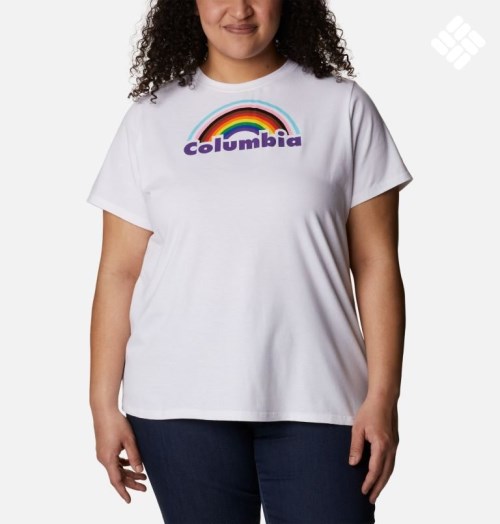 Columbia Sun Trek Graphic T-skjorte Dame Hvite | Plus Size 74395E